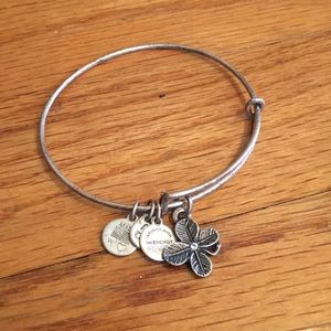 Alex and Ani silver Irish lucky shamrock bracelet